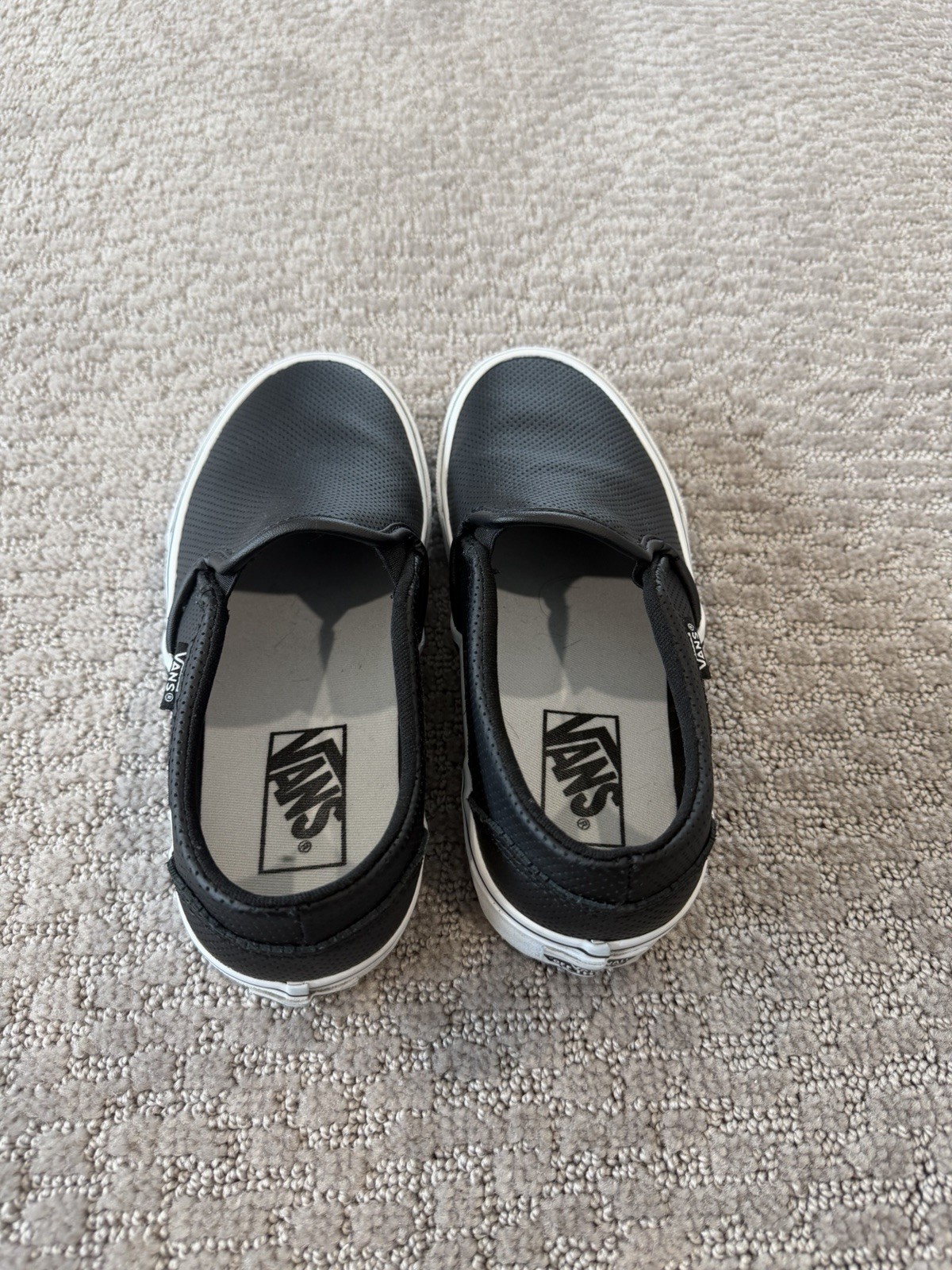 VANS Classic Slip-On Black Low Top Solid Slip-On Sneaker Rubber Outsole