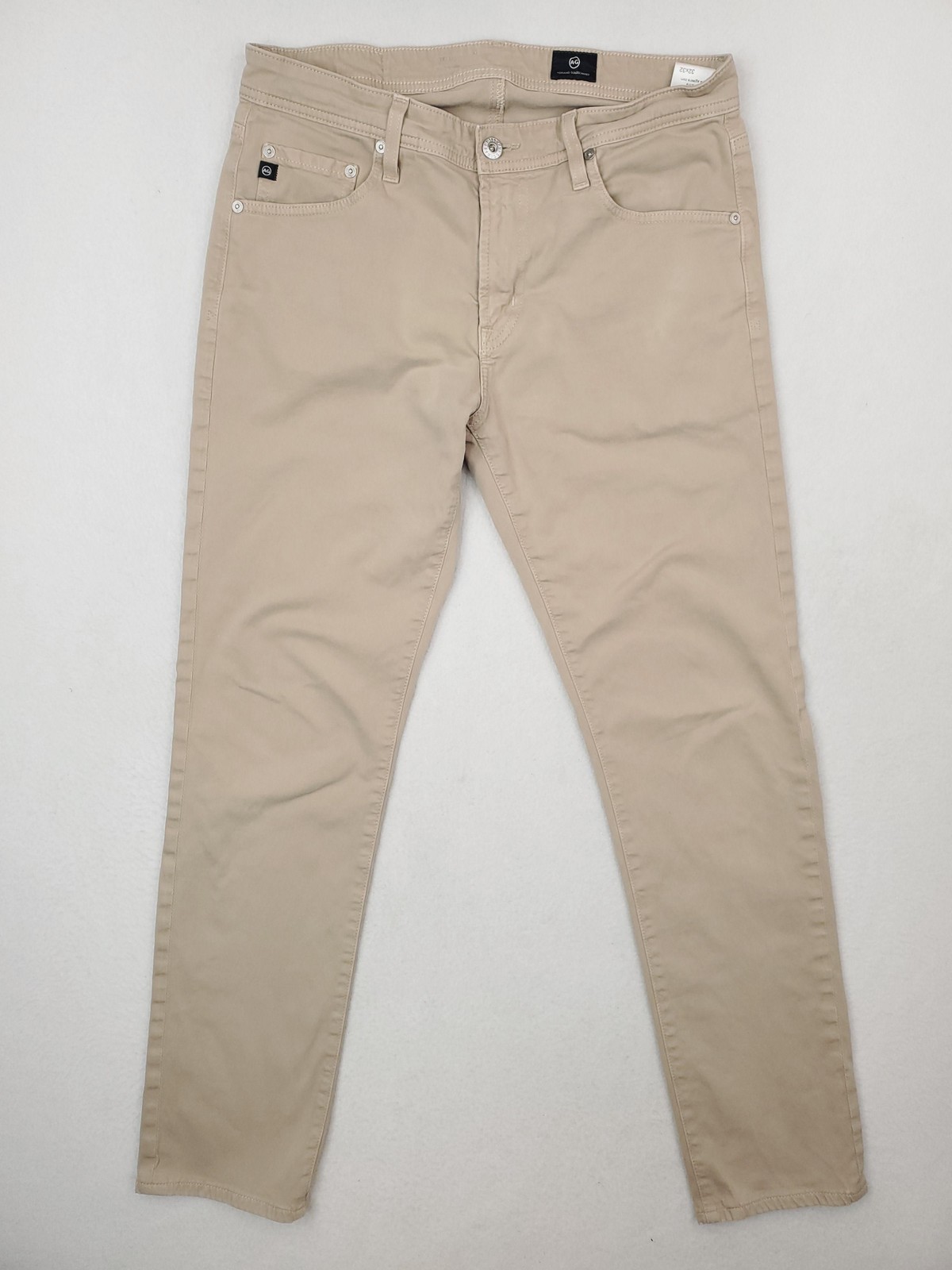 AG Adriano Goldschmied Jeans Mens 32×32 Beige Tellis Modern Slim Tapered Stretch