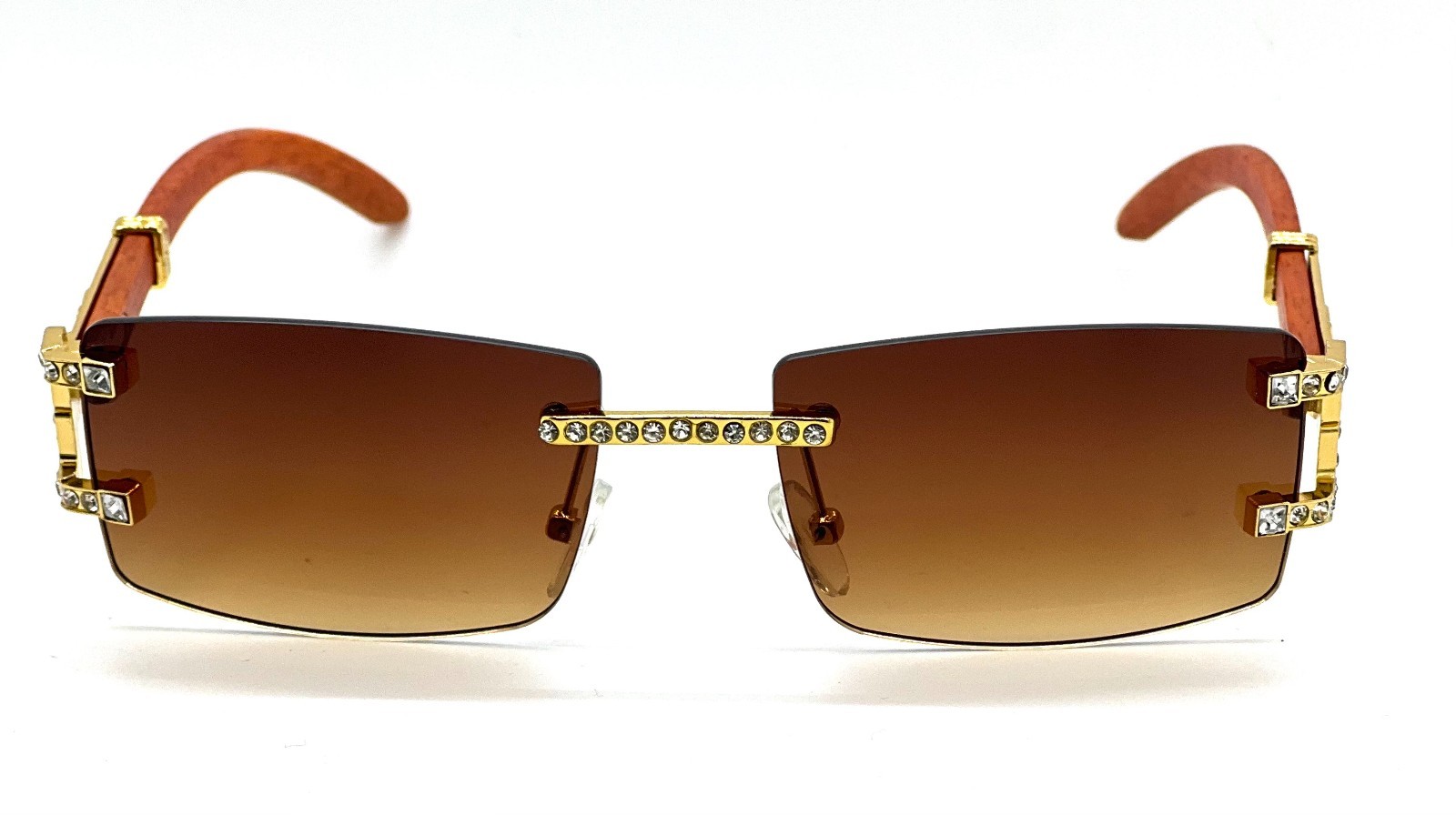 Hip Hop Sunglasses Men Designer Rimless Bling Diamond Shades Classic Rapper New