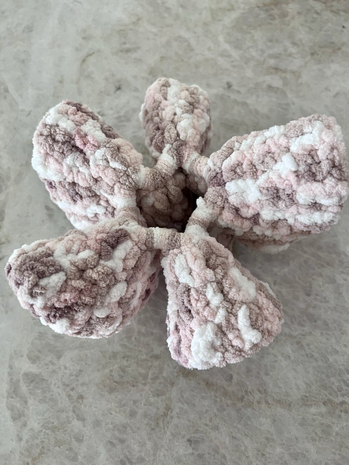 Support 11 yr old small business Crochet Bunchie (Big Scrunchie) handmade marble