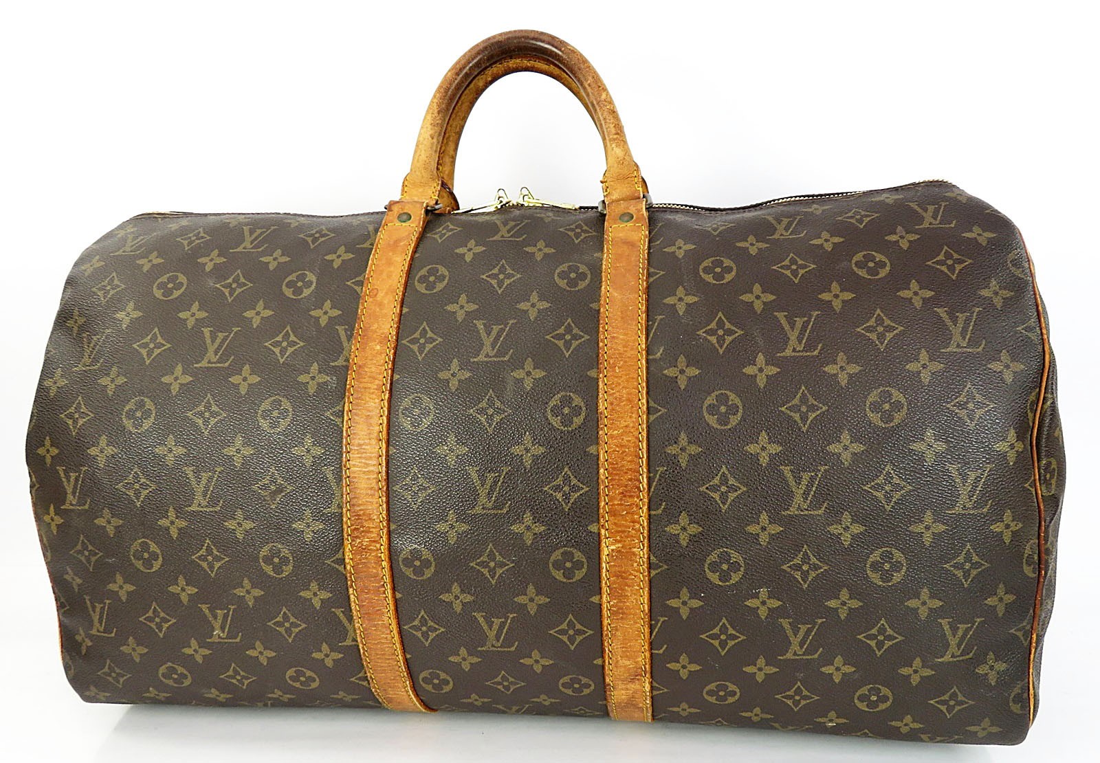 Authentic LOUIS VUITTON Keepall 55 Monogram Canvas Duffel Bag #64013