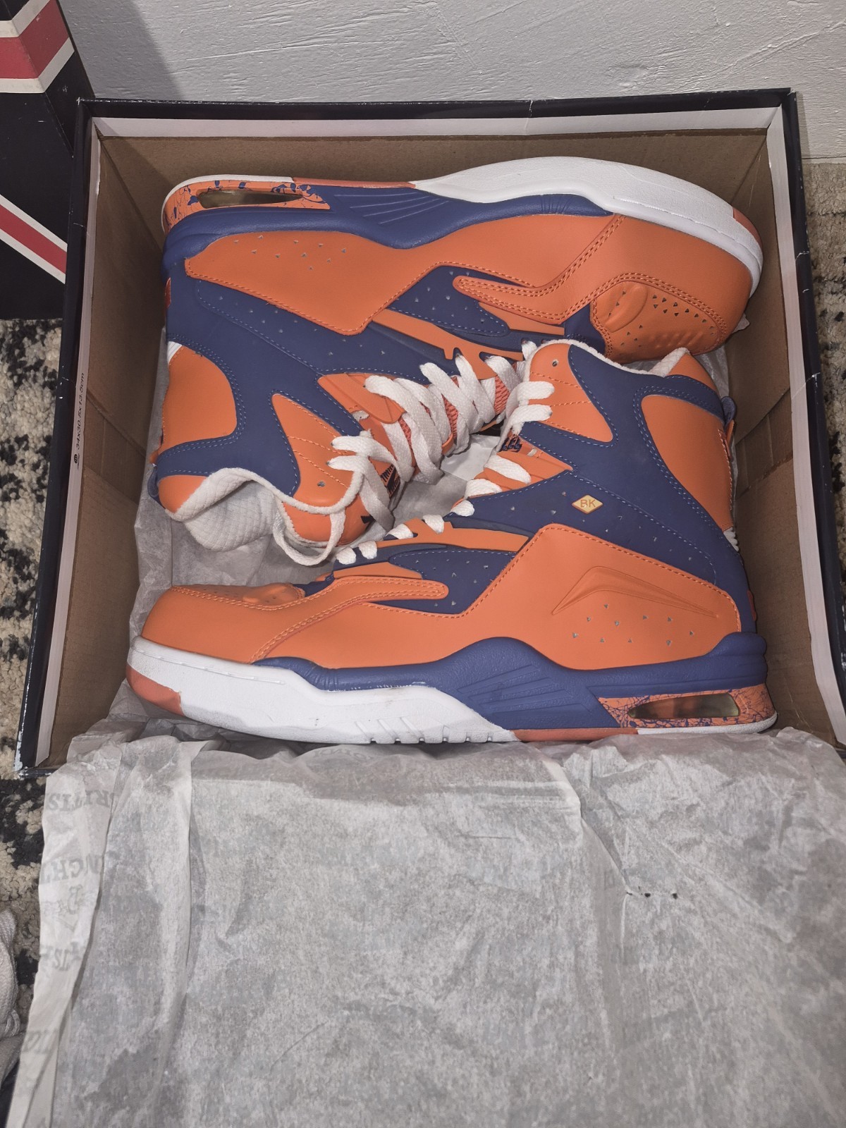 *RARE* NEW YORK KNICKS Dymacel Enforcer BRITISH KNIGHTS 90s Hightops Size 12