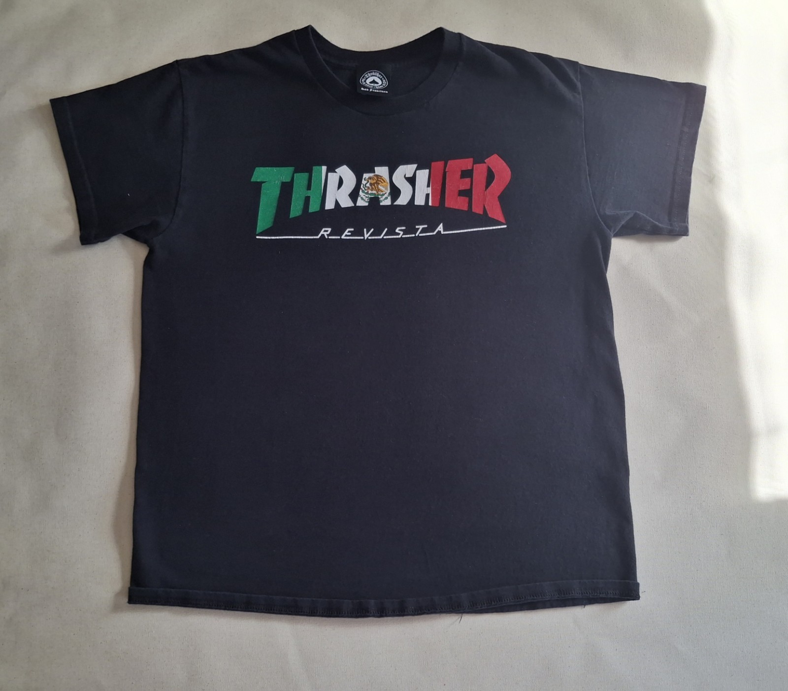 Thrasher Magazing Thrasher Revista Mexico Flag Text Men’s Medium T-Shirt