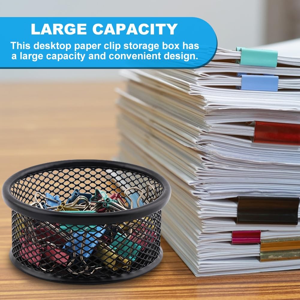 Kryslanix 2 Pack Mesh Paper Clip Holder,Paperclip free size, As Picture Show
