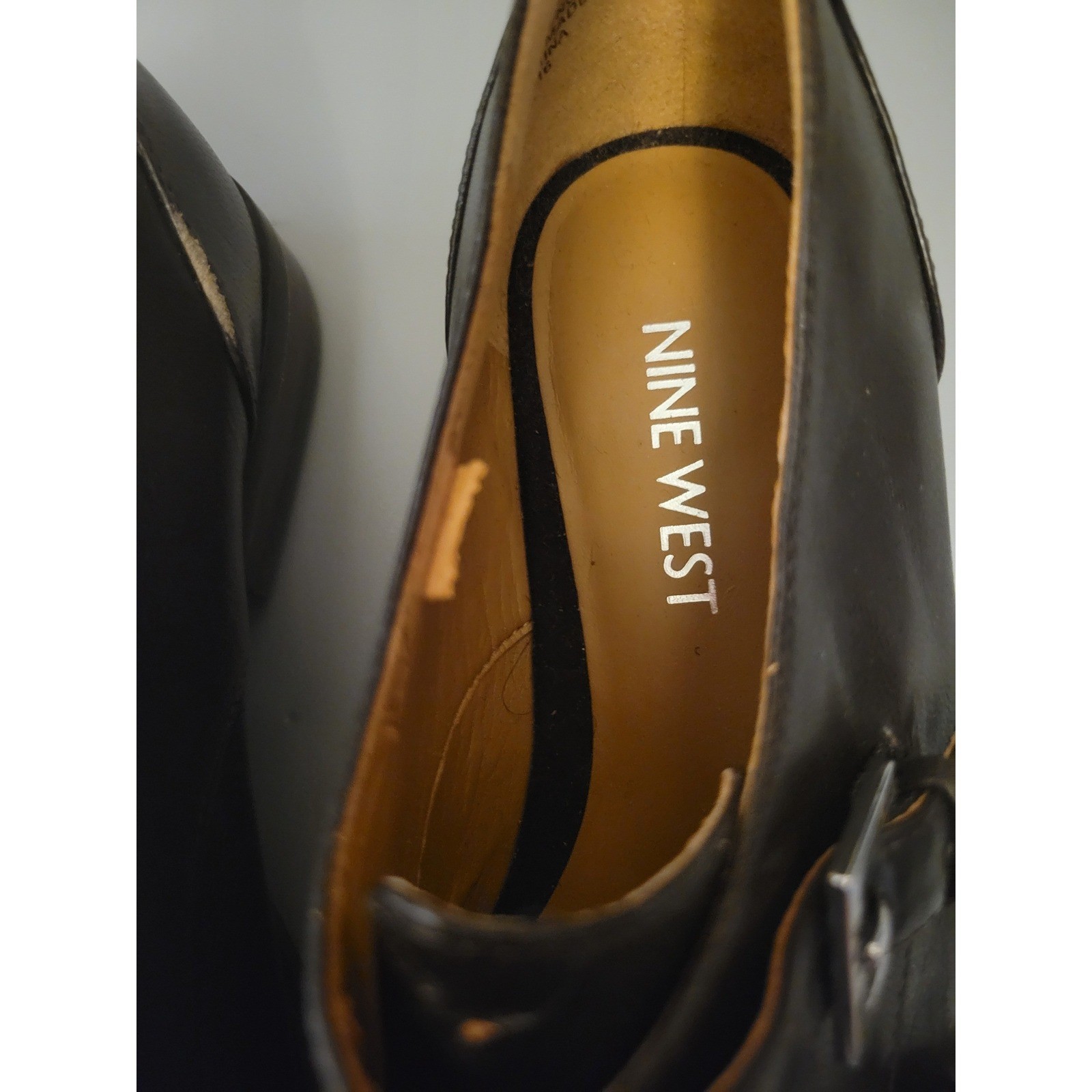 Nine West Toastie Dark Brown Leather Double Monk Strap Loafers TOASTIE 6.5M