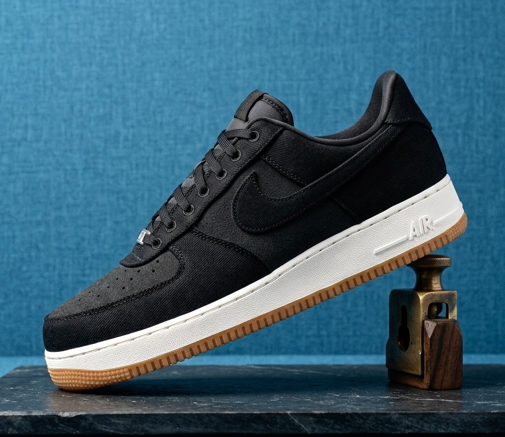 Nike Air Force ’07 LV8 Shoes Denim Black Smoke Gray Gum IR0951-002 Men’s Sizes
