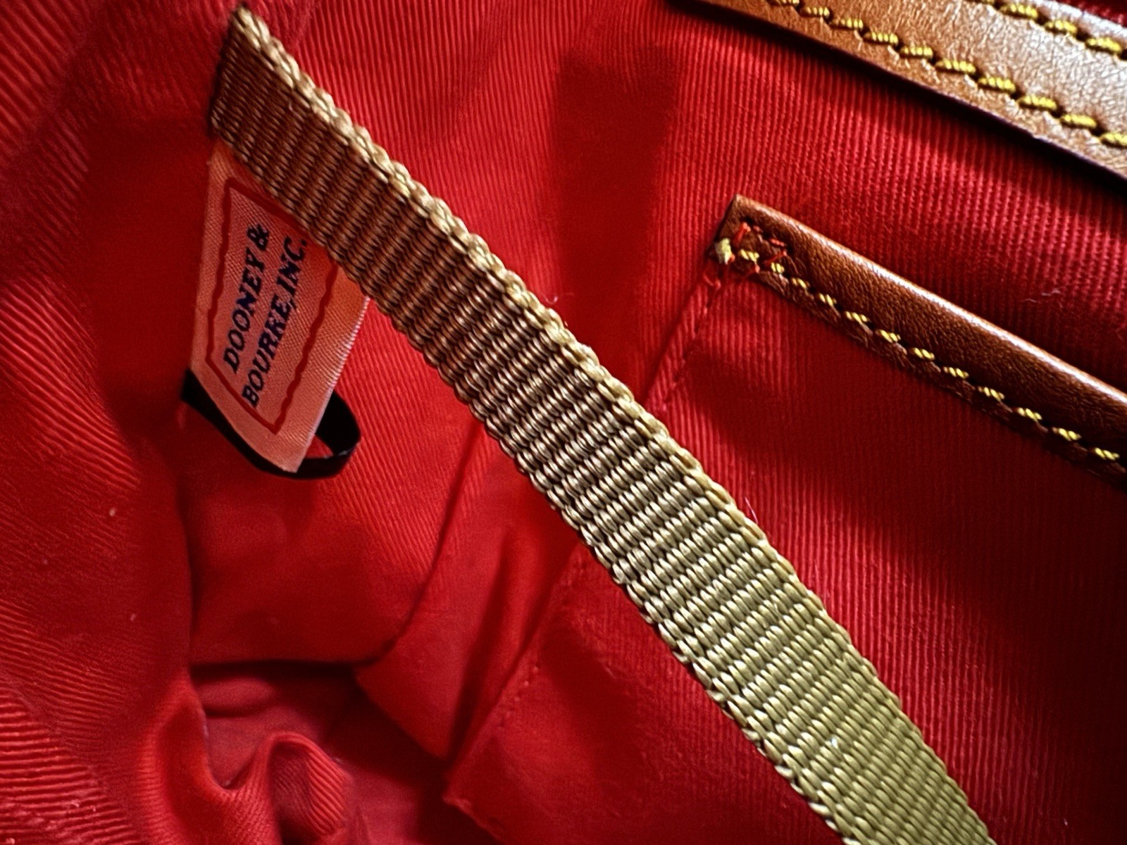 Dooney & Bourke Greta Signature Murphy Backpack Tassel Draw String Monogrammed