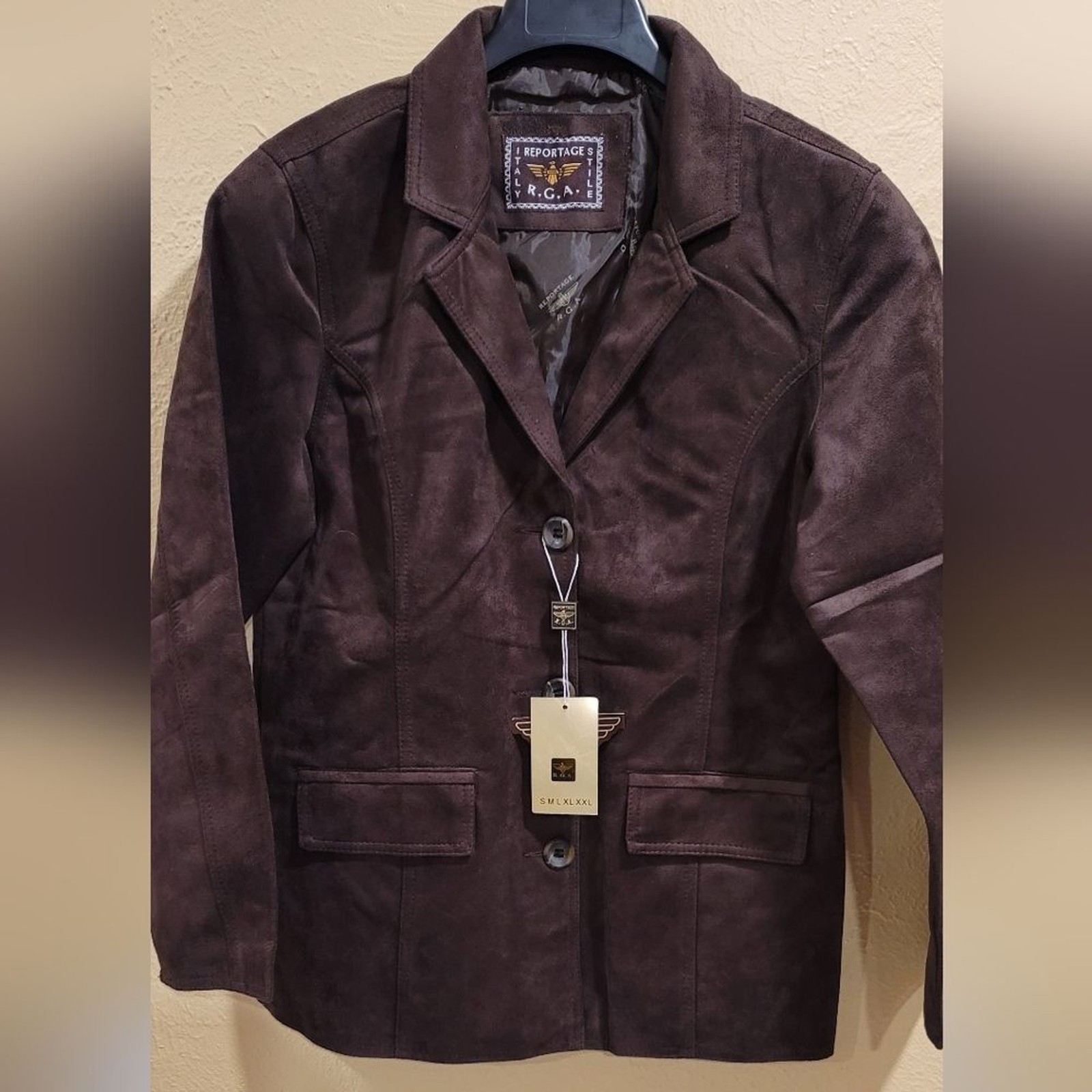 Reportage Suede Western Jacket L ITALIAN NWT