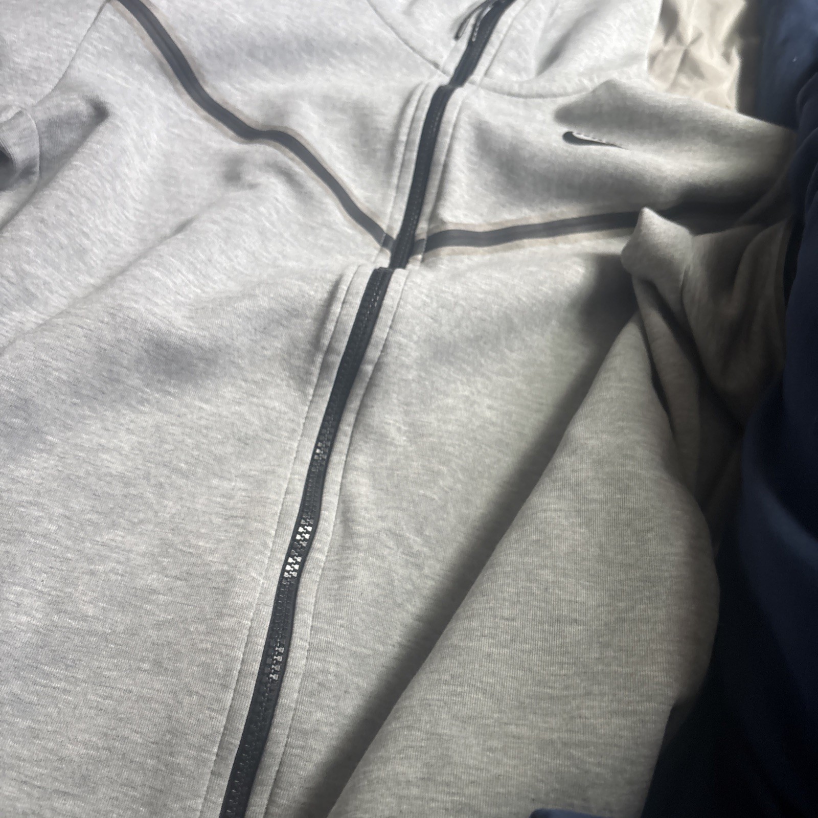 Nike Men’s Tech Windrunner Fleece Full Zip Hooded Jacket Size M Grey CU4489-063