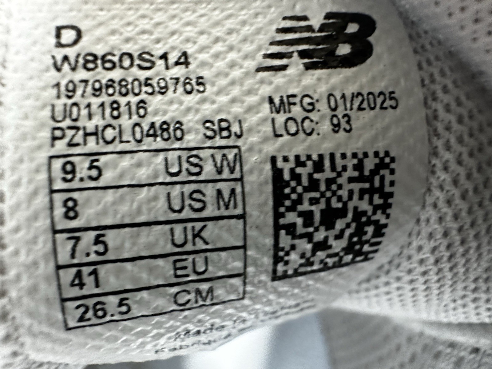 New Balance Fresh Foam x 860v14 Running Shoes White Gray Men’s 8.0/Womens 9.5