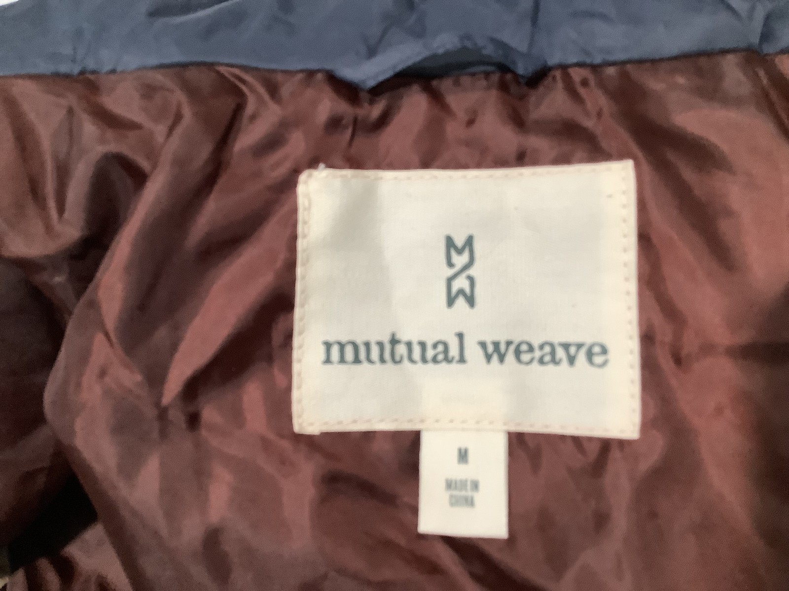 Mutual Weave Vest Mens Medium Ombre Blue Quilted Recycled Polyester Outdoor New
