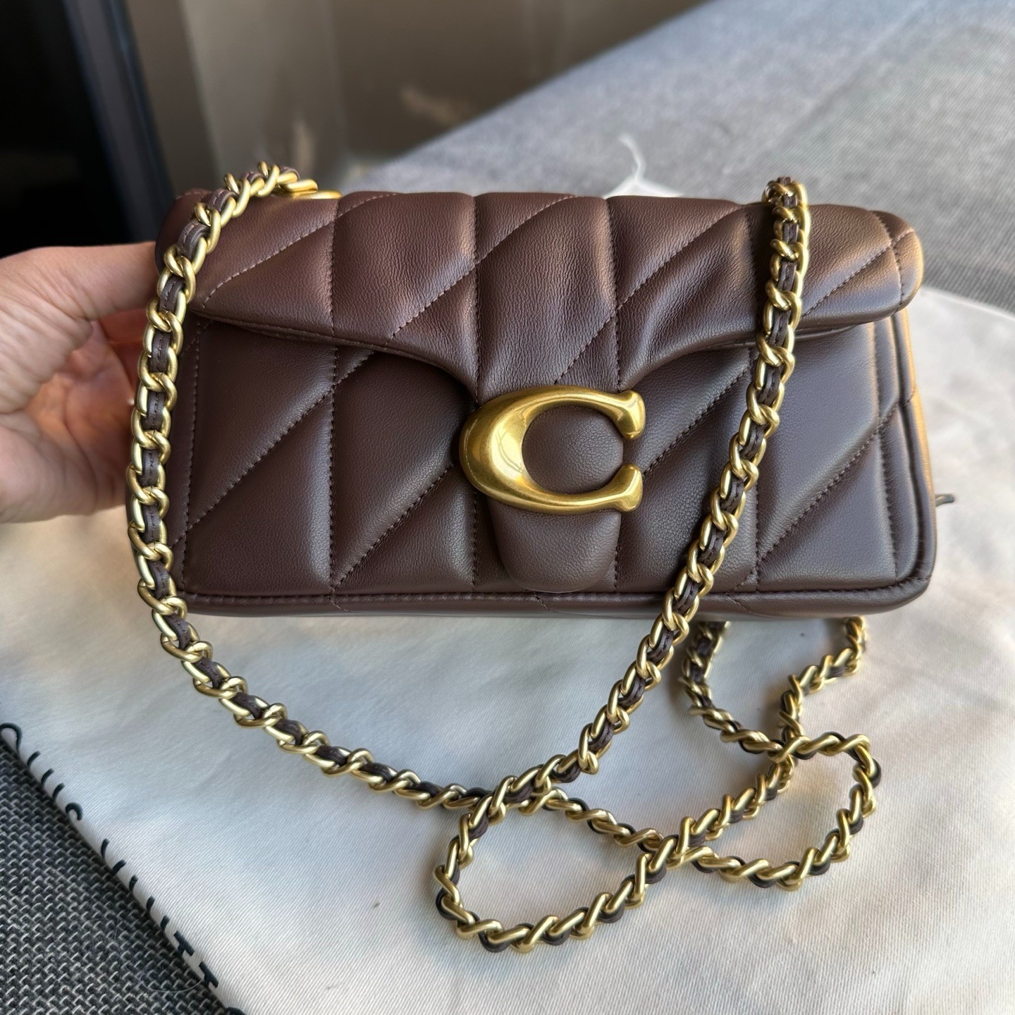 COACH Tabby Shoulder Bag 20 – Quilted CP149 Maple premium price