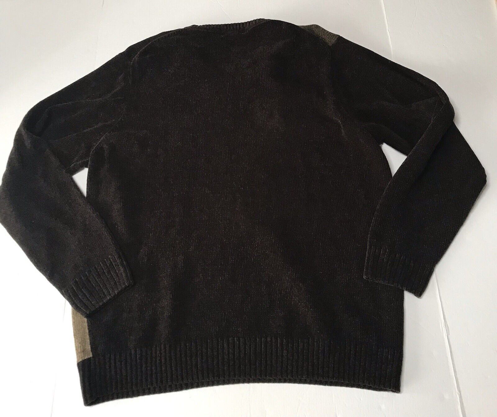 Vintage 90s Y2K Sweater Mens Large Wool Geometric Grunge Skater Grandpa Hip Hop