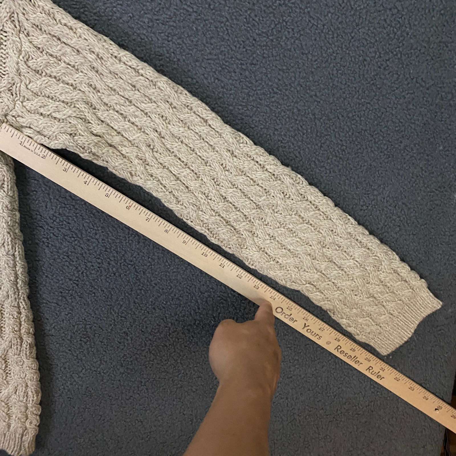 Aran Crafts Sweater Women Small Wool Cable Knit Hoodie Fisherman Made in Ireland