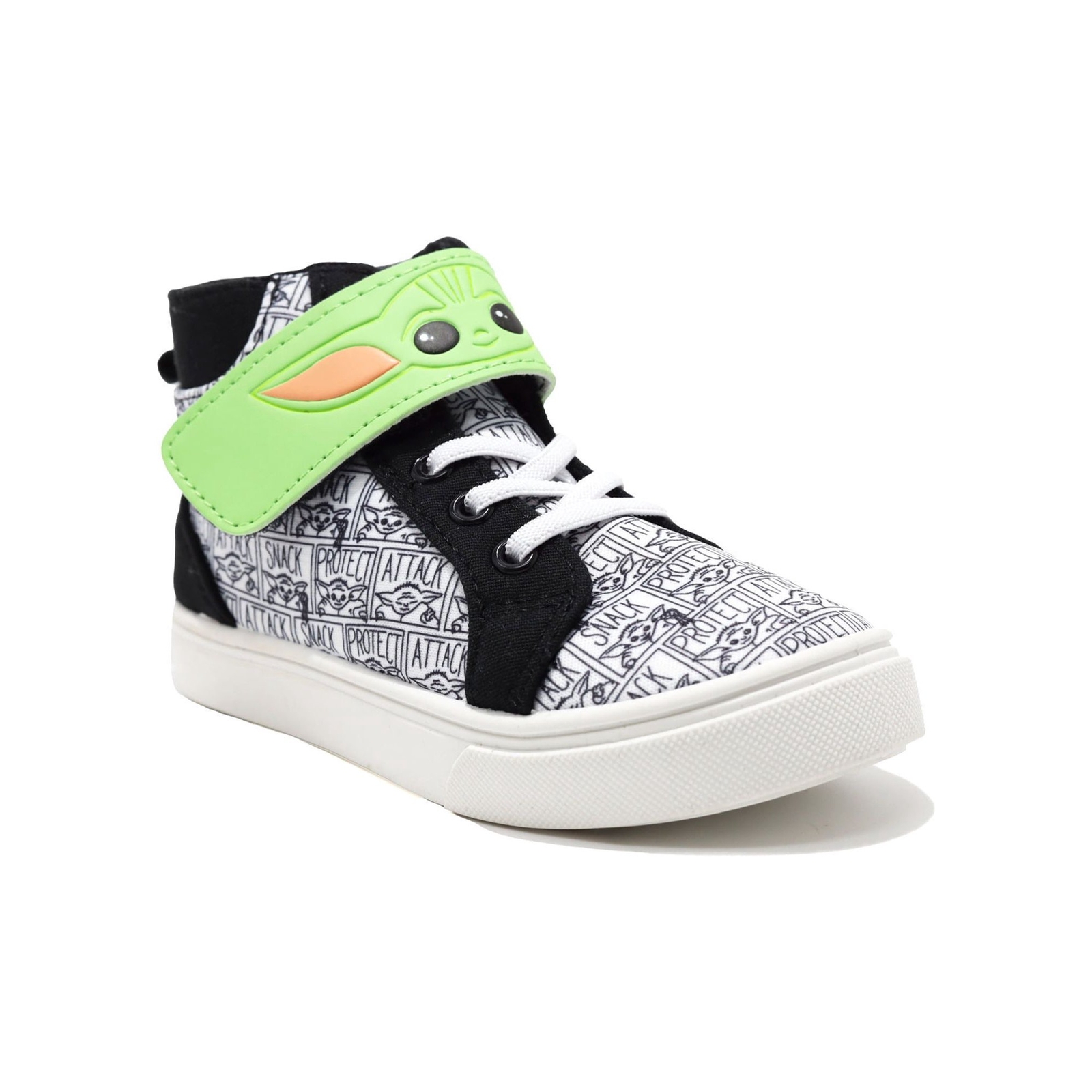 Disney Star Wars The Mandalorian Baby Yoda High Top Toddler Sneakers Shoes: 8-11