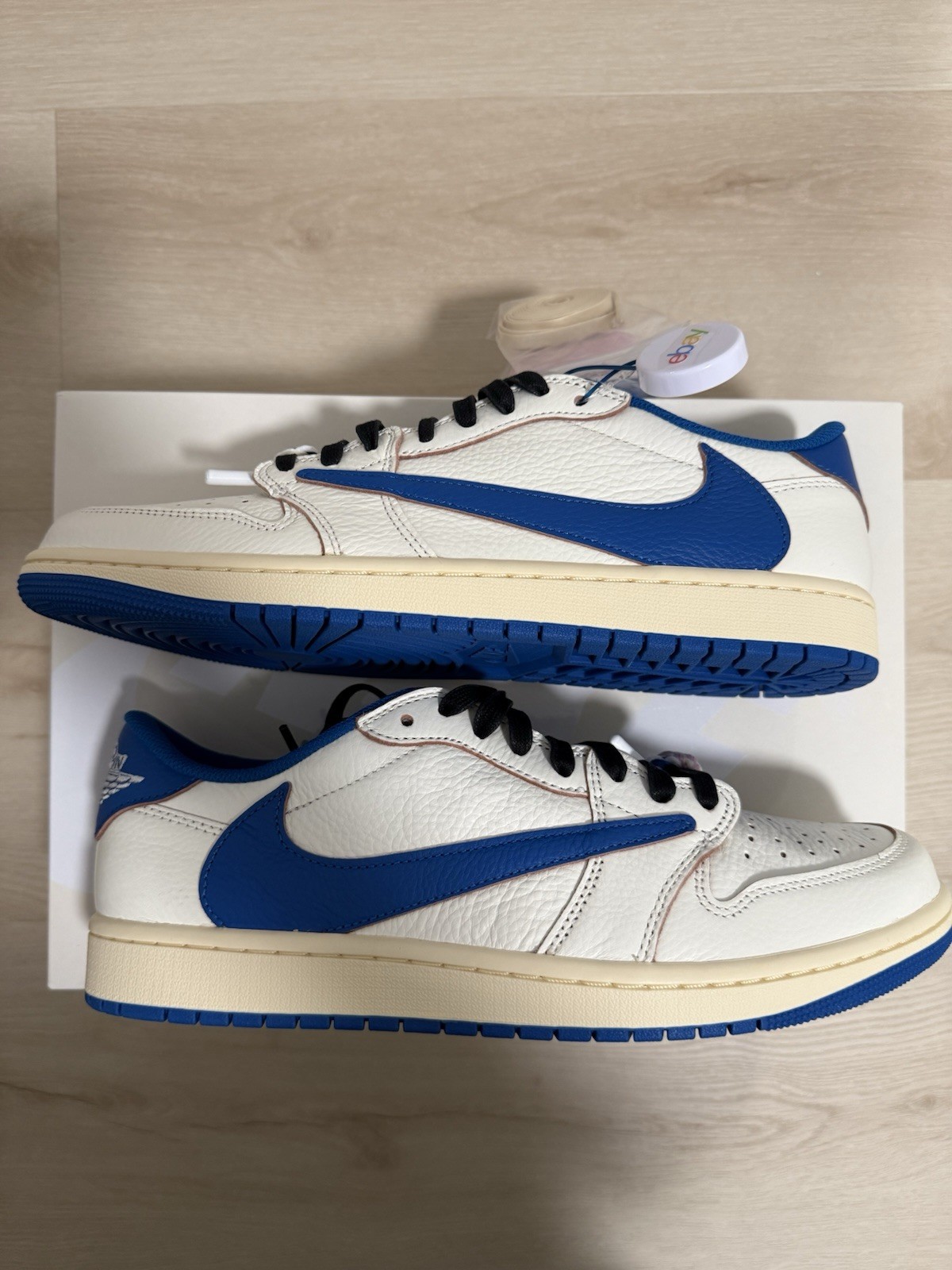 Jordan 1 Low OG SP Fragment x Travis Scott Sail Military Blue – Men’s Size 12 ✅