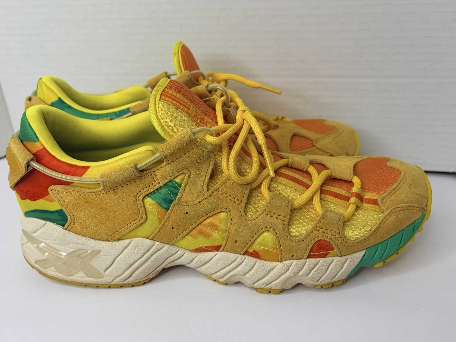 Asics Gel-Mai Knit Sunflower Sneakers Mens 8.5 Chunky Retro Dad Running Shoes