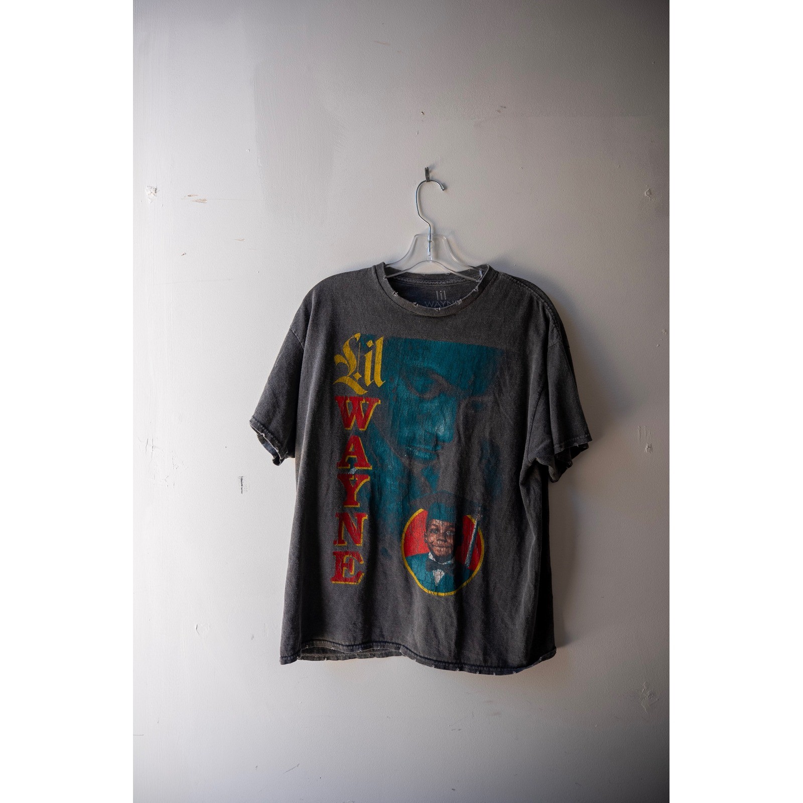 Lil Wayne Tha Carter IV Graphic T-Shirt Faded Black Distressed Hip Hop Tee XL
