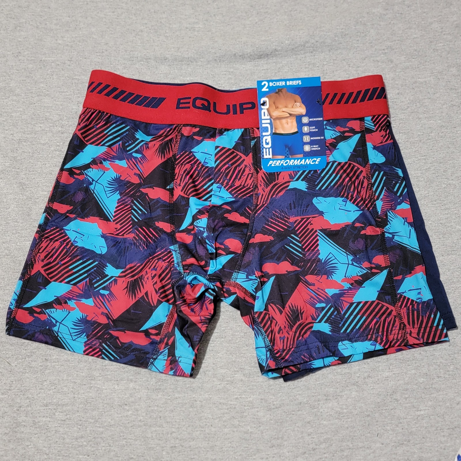 Equipo Boxer Briefs 2 Pack Men’s Medium Performance 4 Way Stretch Underwear
