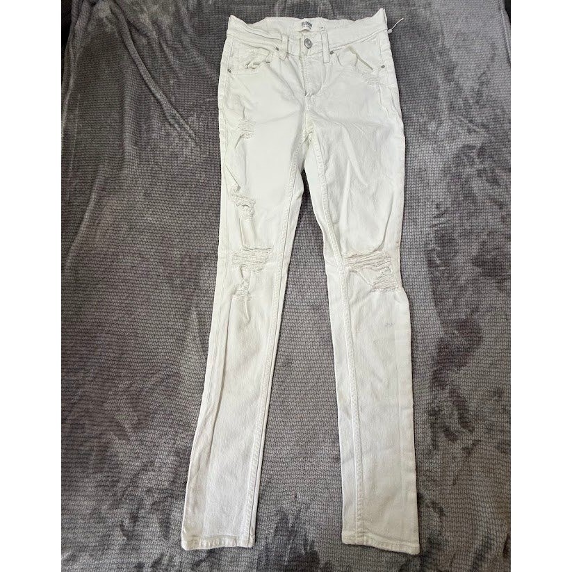 Hudson Los Angeles Distressed White Skinny Jeans Mens Size 30X32