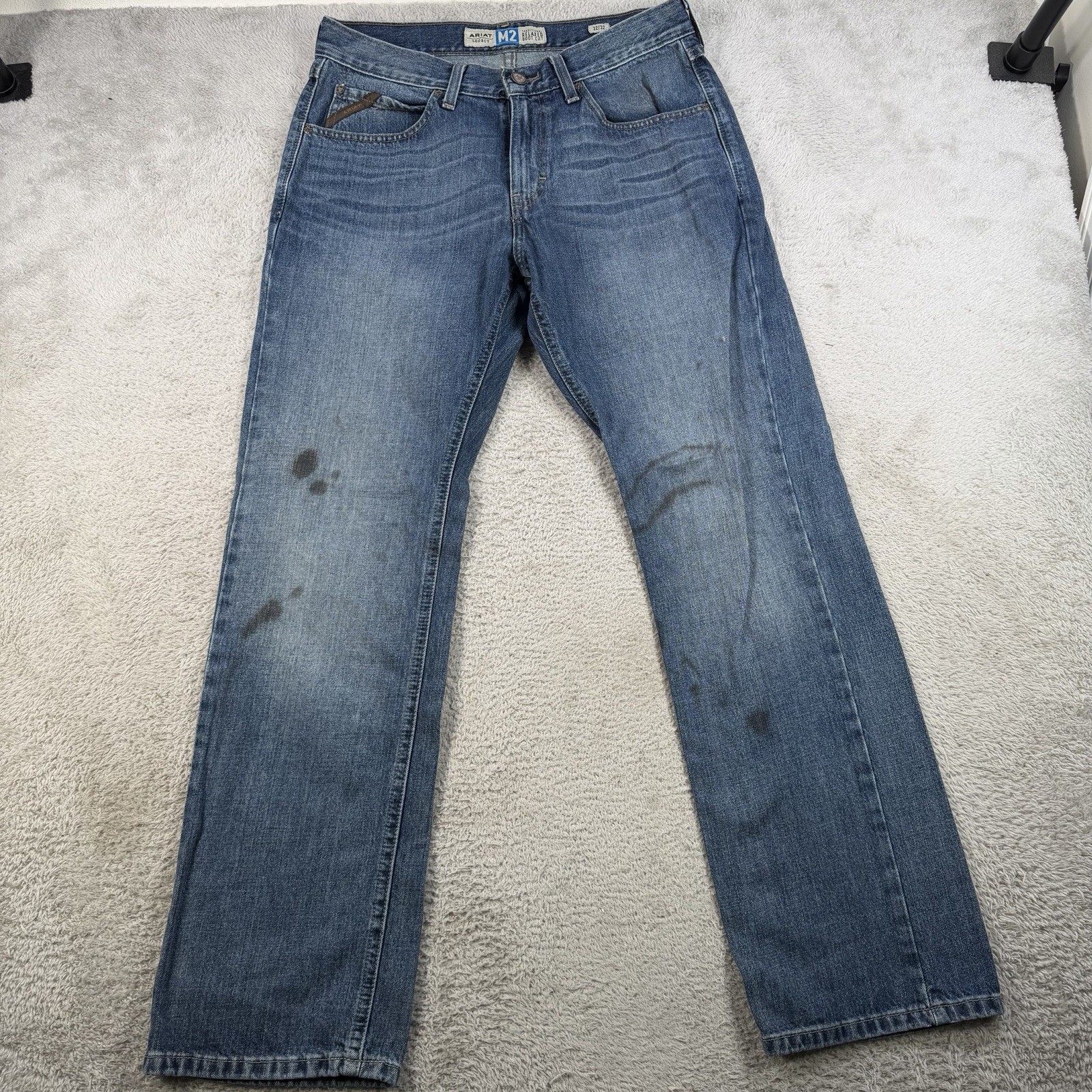 Ariat Jeans Men 32×32 Blue M2 Relaxed Boot Leg Denim Western Cowboy Legacy Rodeo