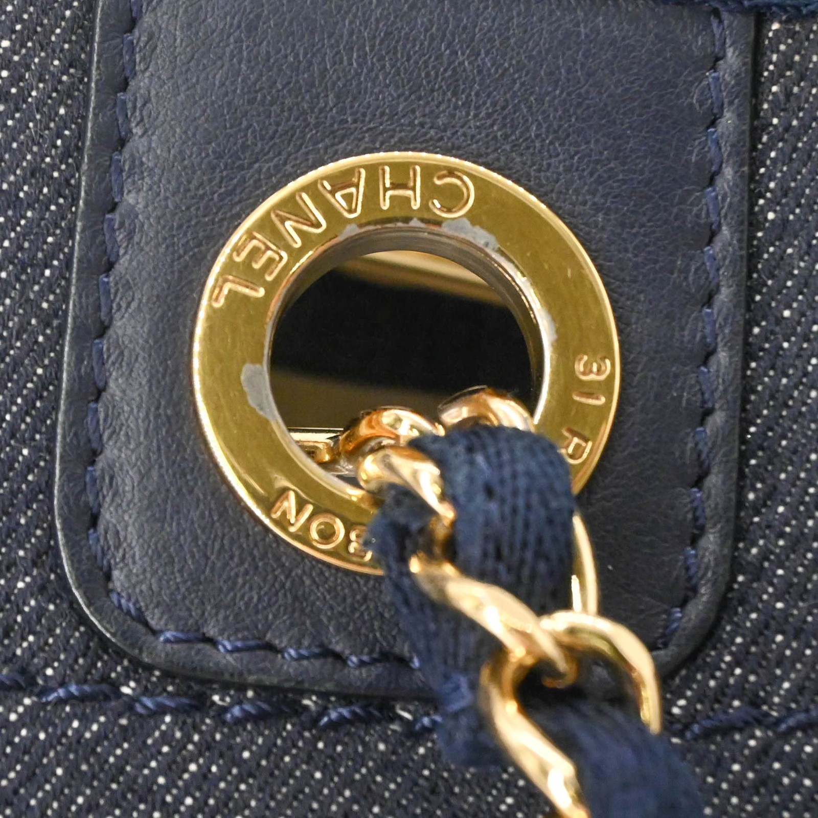 Chanel Deauville PM Tote Bag Chain Navy e Seal r0_0602