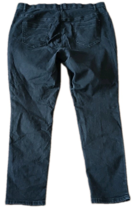 Ladies Black 2 Back Pocket Elasticated Waist Jeggings Size 20
