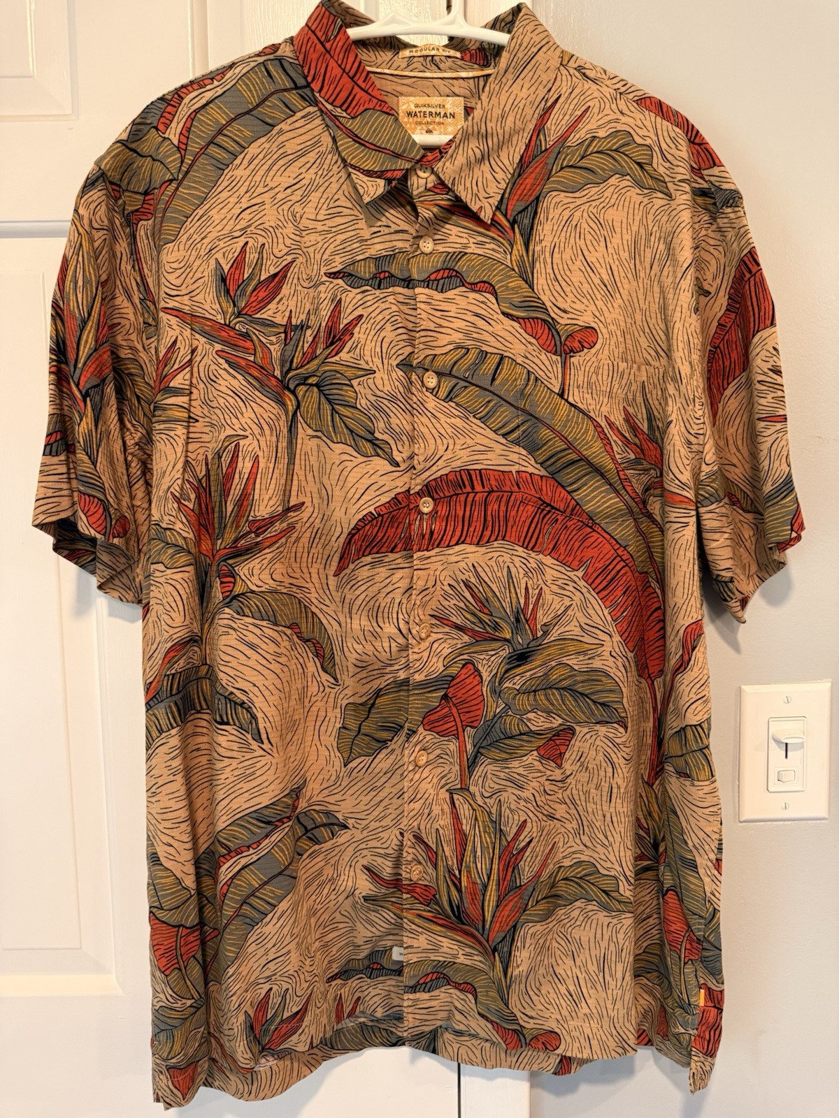 Quiksilver Waterman Hawaiian Shirt – XL | Regular Fit | Bird Of Paradise