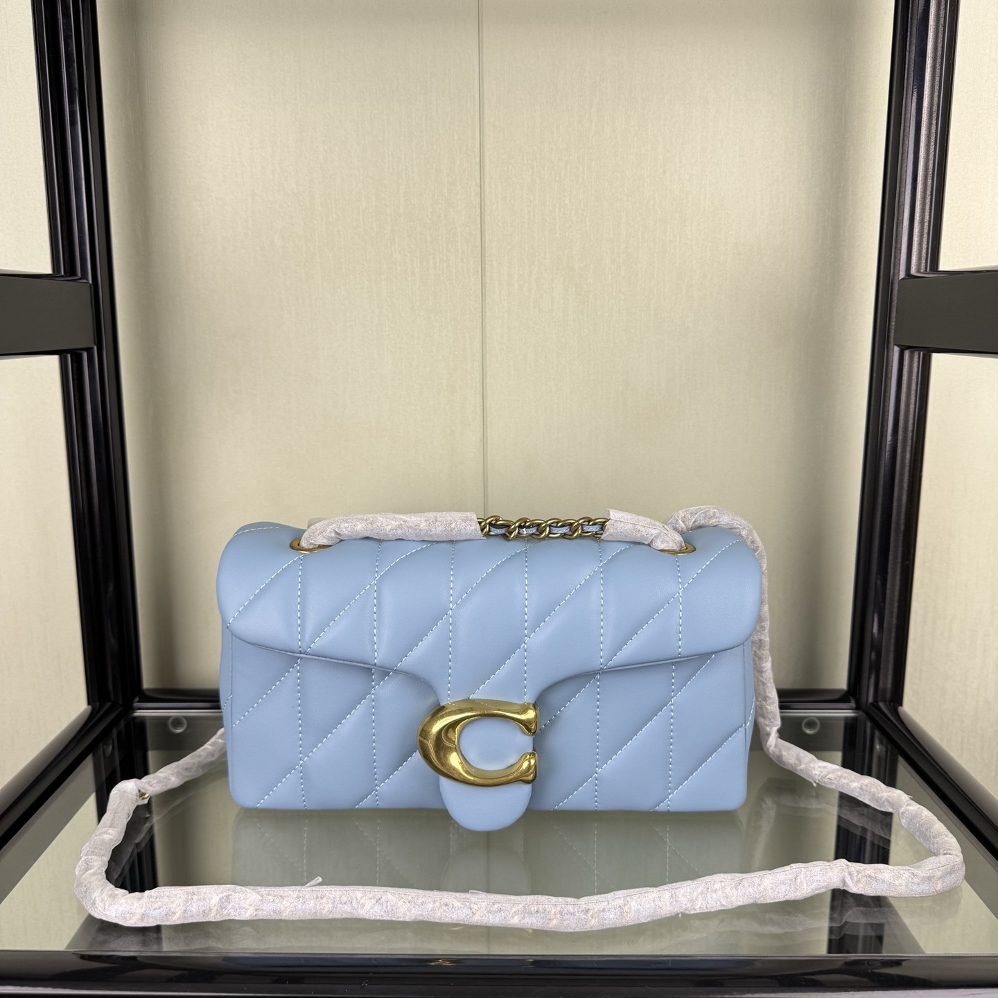 Coach Outlet Tabby Shoulder Bag 26 Pillow Quilting Nappa Brass Bluebell CP150