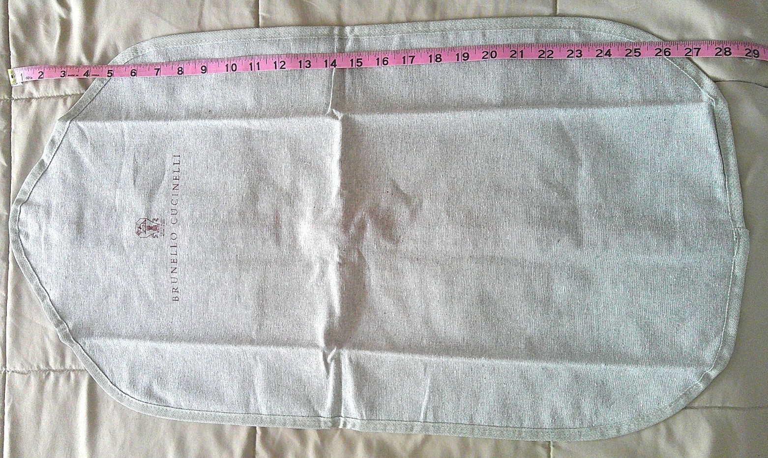 BRUNELLO CUCINELLI SM Cotton Linen Garment Travel Bag Cover 16″x 29″/40cm x 75cm