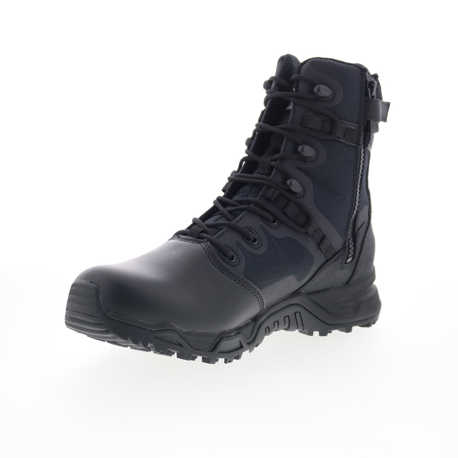 Original Swat Alpha Fury 8″ Polishable Toe Side-Zip EN Mens Black Wide Boots