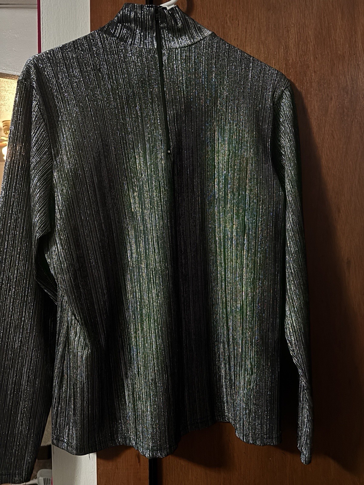 VINTAGE 90s Metallic Black And Silver Hobby Horse Show Shirt XL