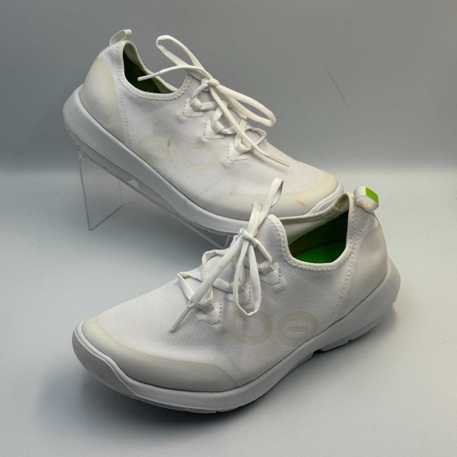 Oofos Oomy Stride Mens Size 9 Chalk White Running Walking Shoes Sneakers