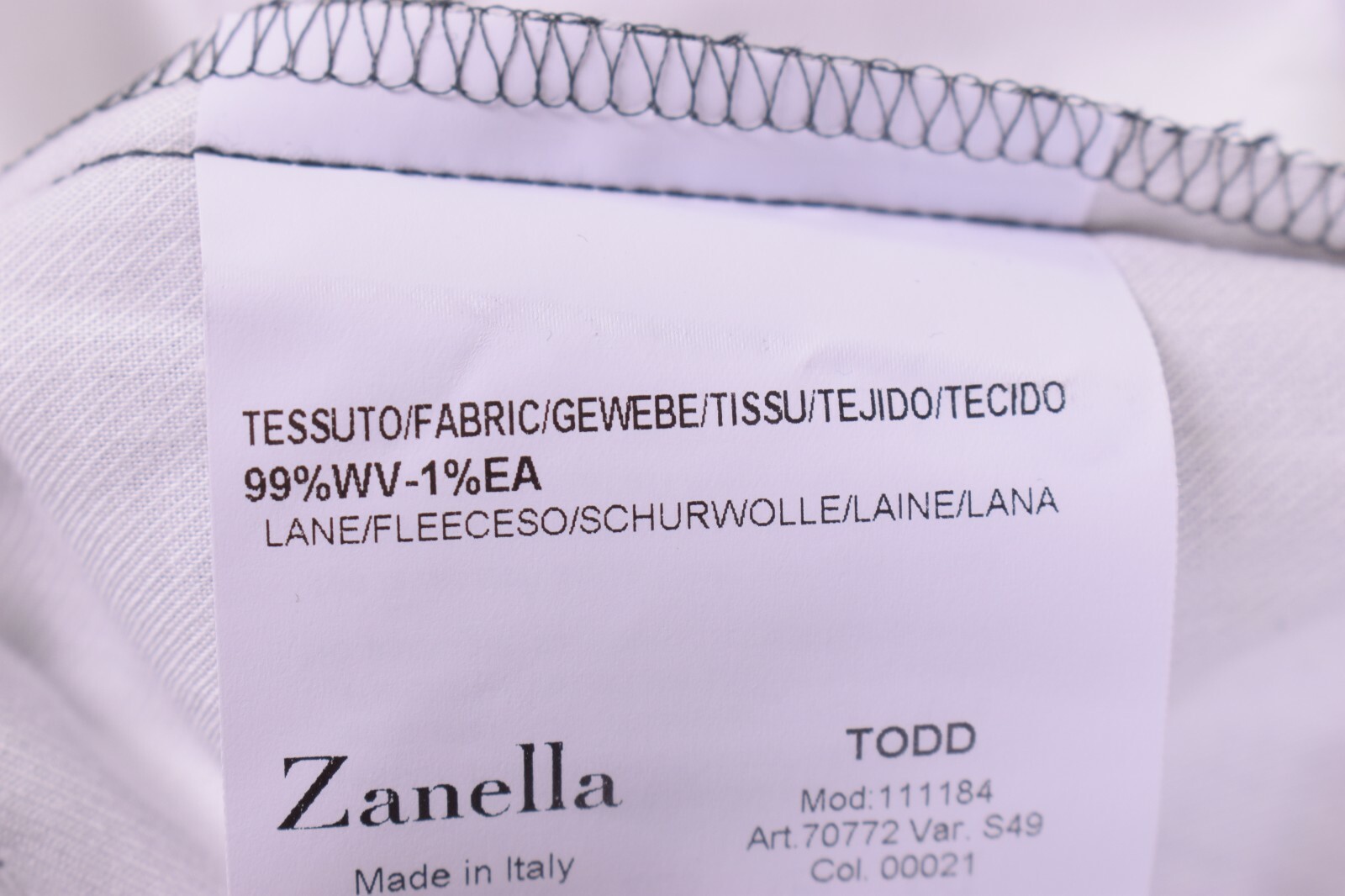 Zanella NWT Flat Front Dress Pants Size 32 In Charcoal Gray Stretch Wool Todd