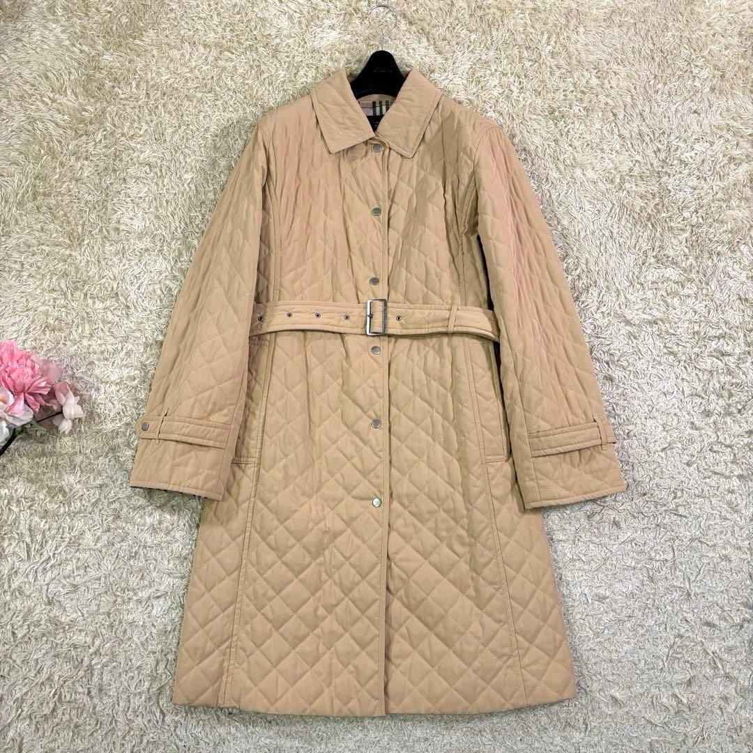 Burberry London Nova check belt quilting jacket coat