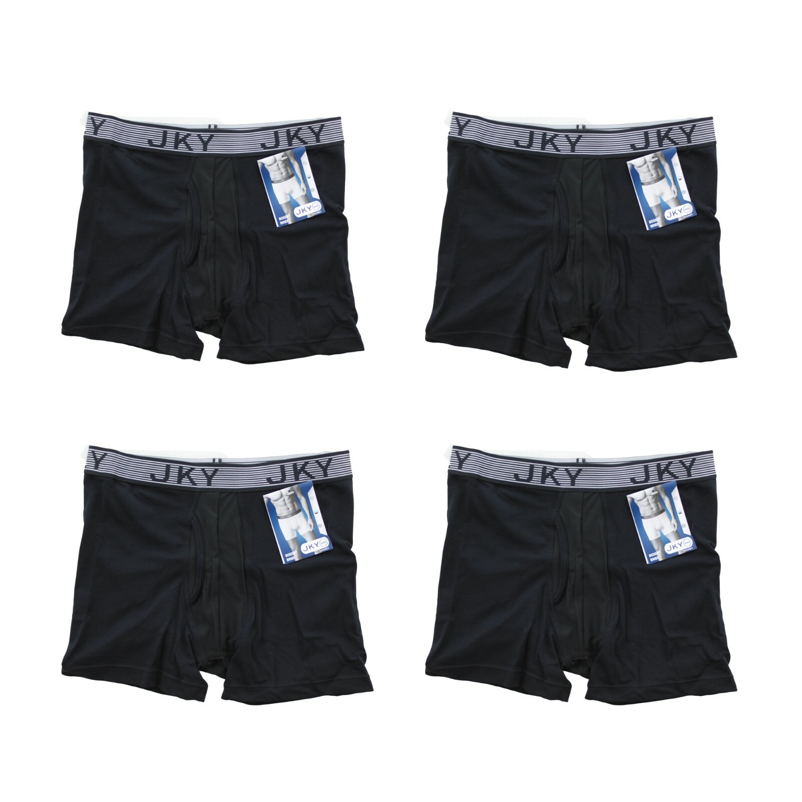 Jockey Mens Boxer Briefs, JKY Athletic Sport Performance Microfiber, 4 PACK