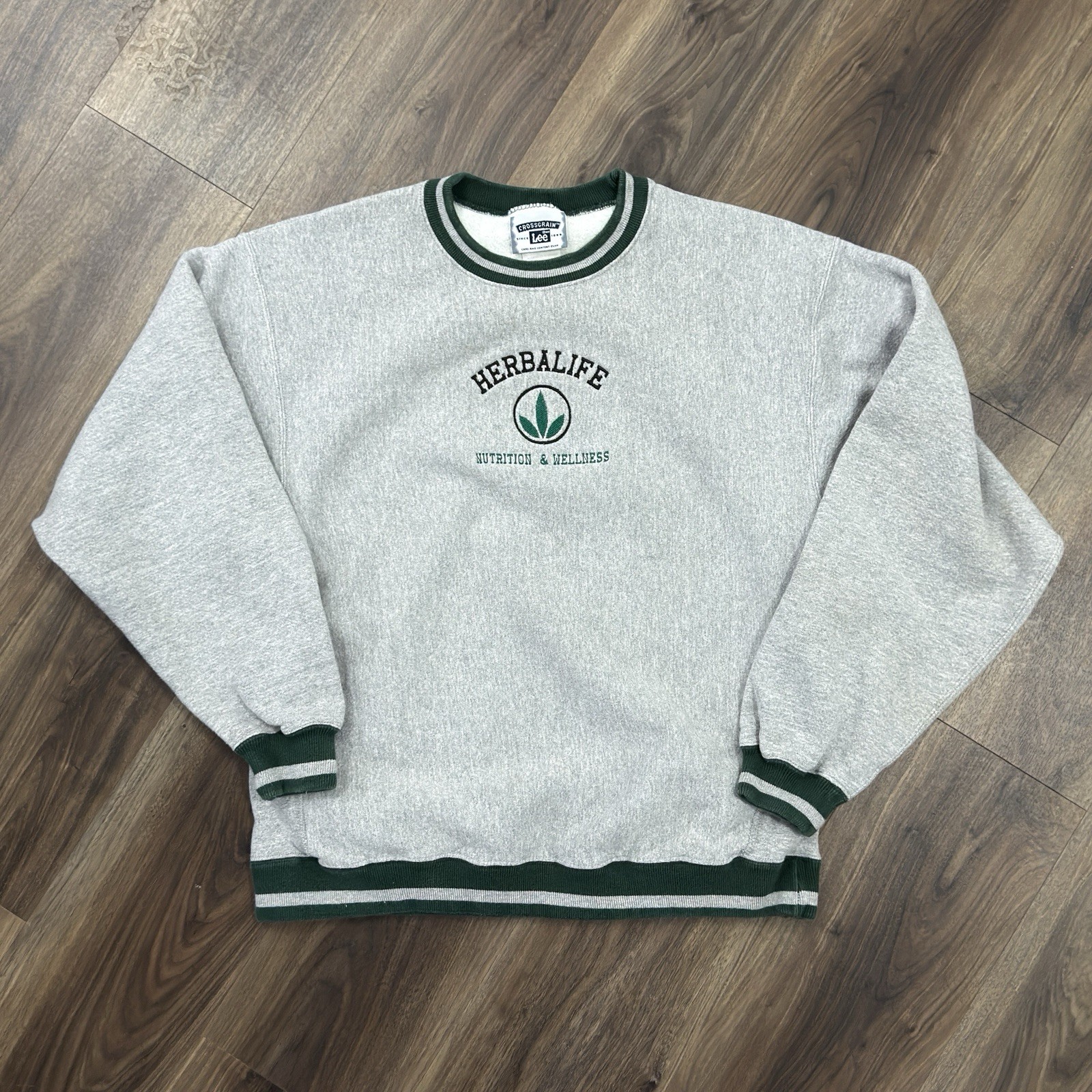 Vintage Lee Crossgrain Sweatshirt Herbalife Nutrition & Wellness Size L Made USA