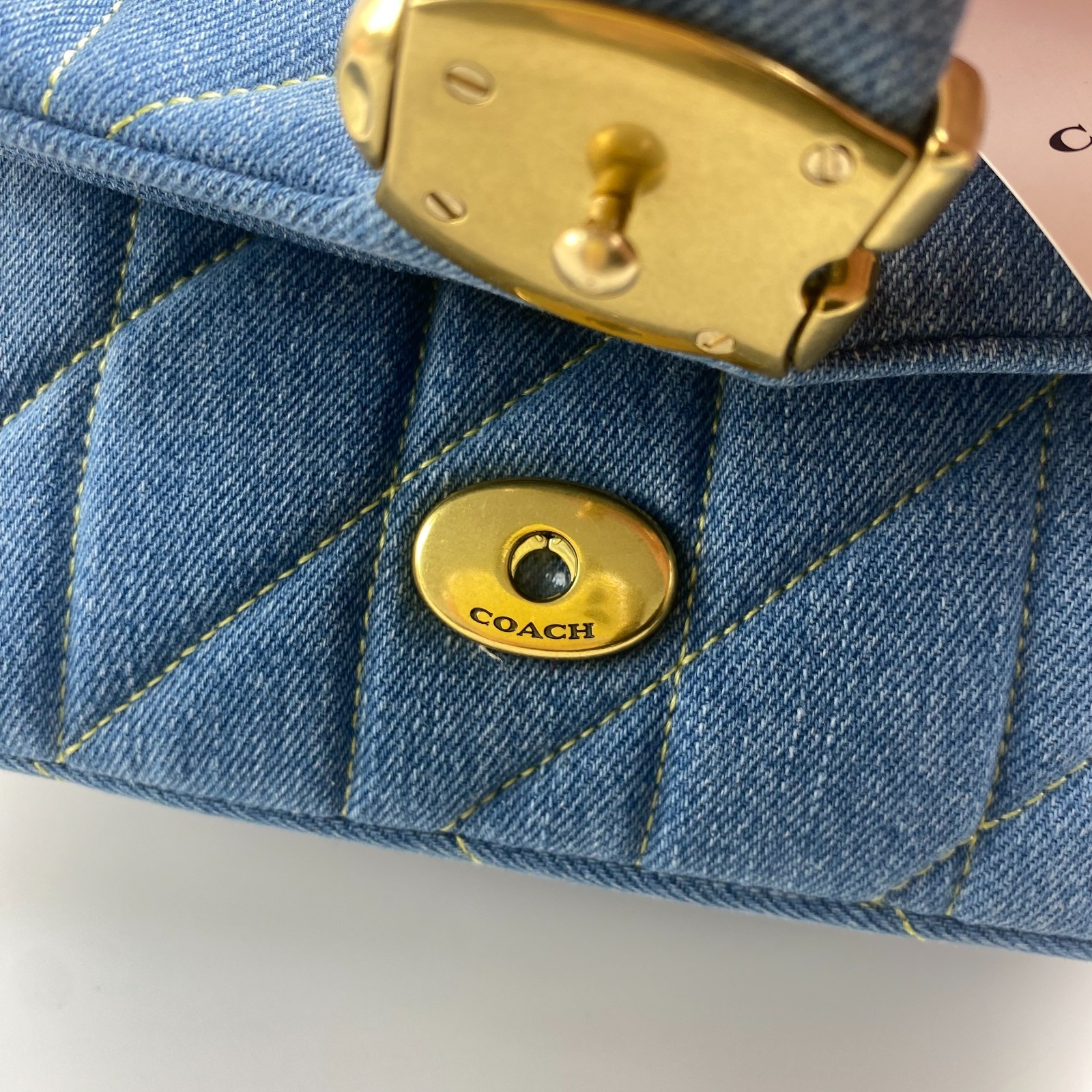 Coach Tabby Shoulder Bag 20 Quilted CR701 Denim Blue