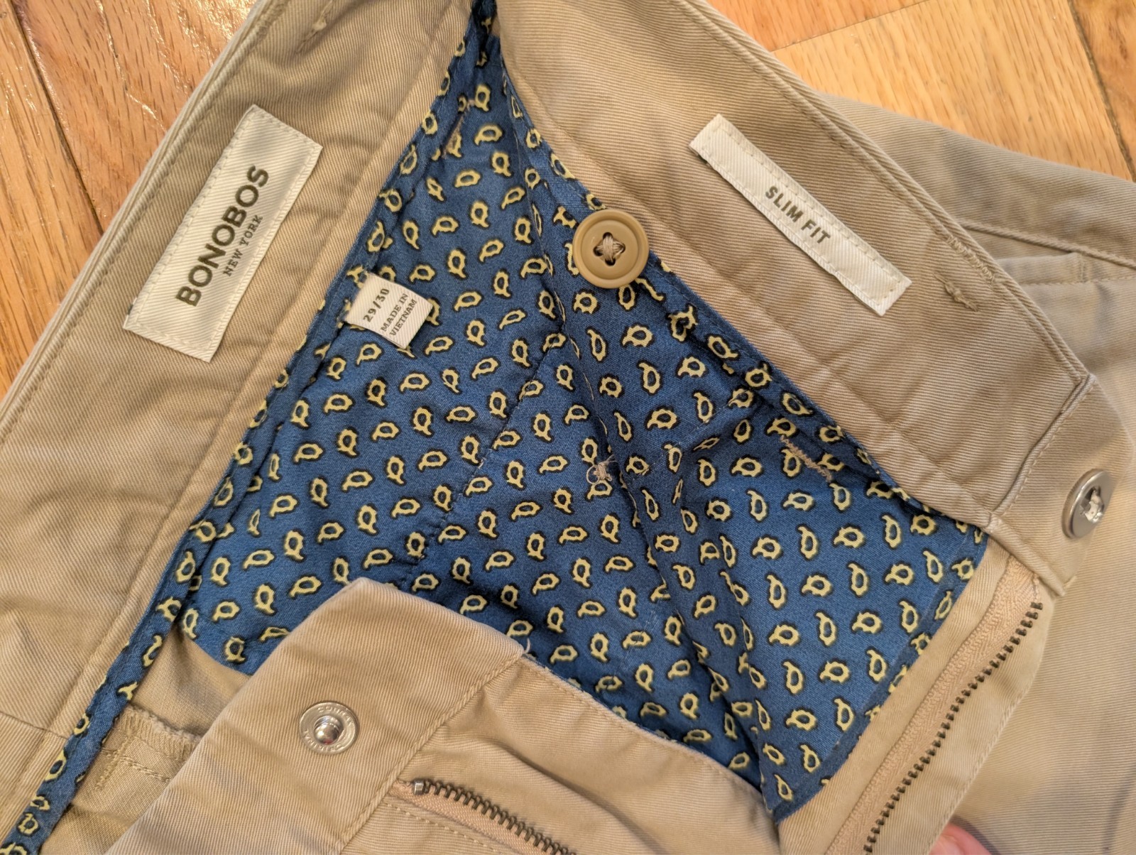 Bonobos The Original Chino Slim Fit 29×30 Khaki