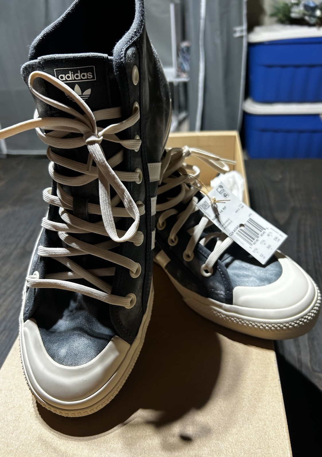 adidas Nizza Hi RF Men’s High Top Bleached Grey Wonder White GX4586 2022 Size 12