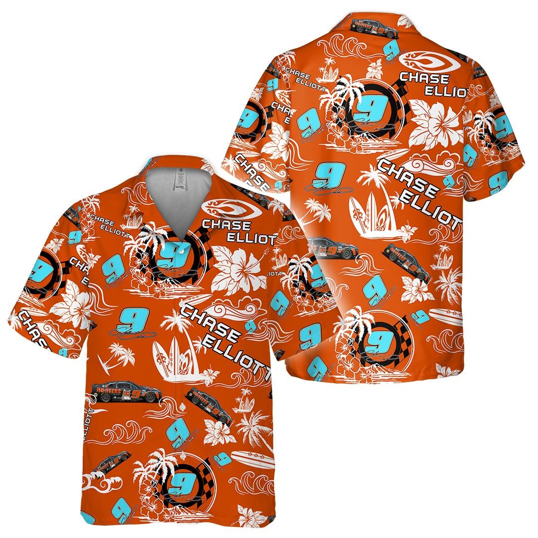 Chase Elliott Nascar 2023 Hooters Racing Baseball Jersey Button Hawaiian Shirts