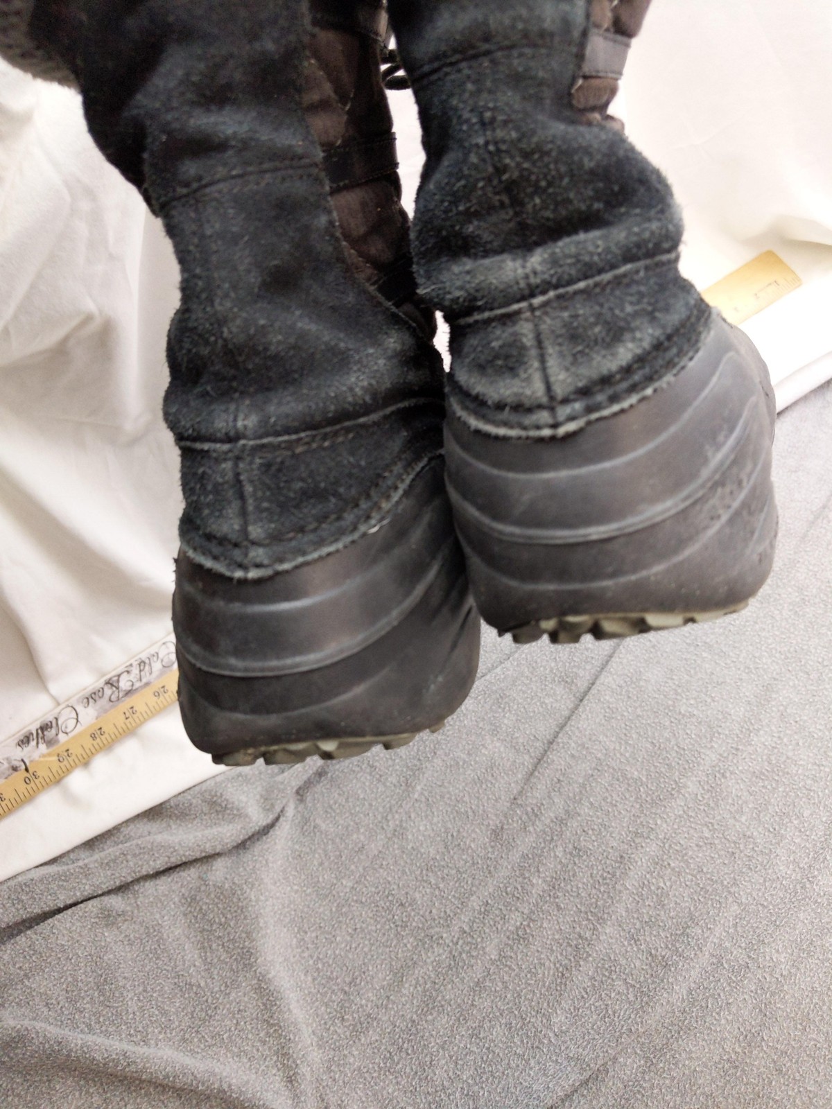 Columbia Snow Boots Womens Size 9 41 Black Suede Mid Calf Winter Insulated