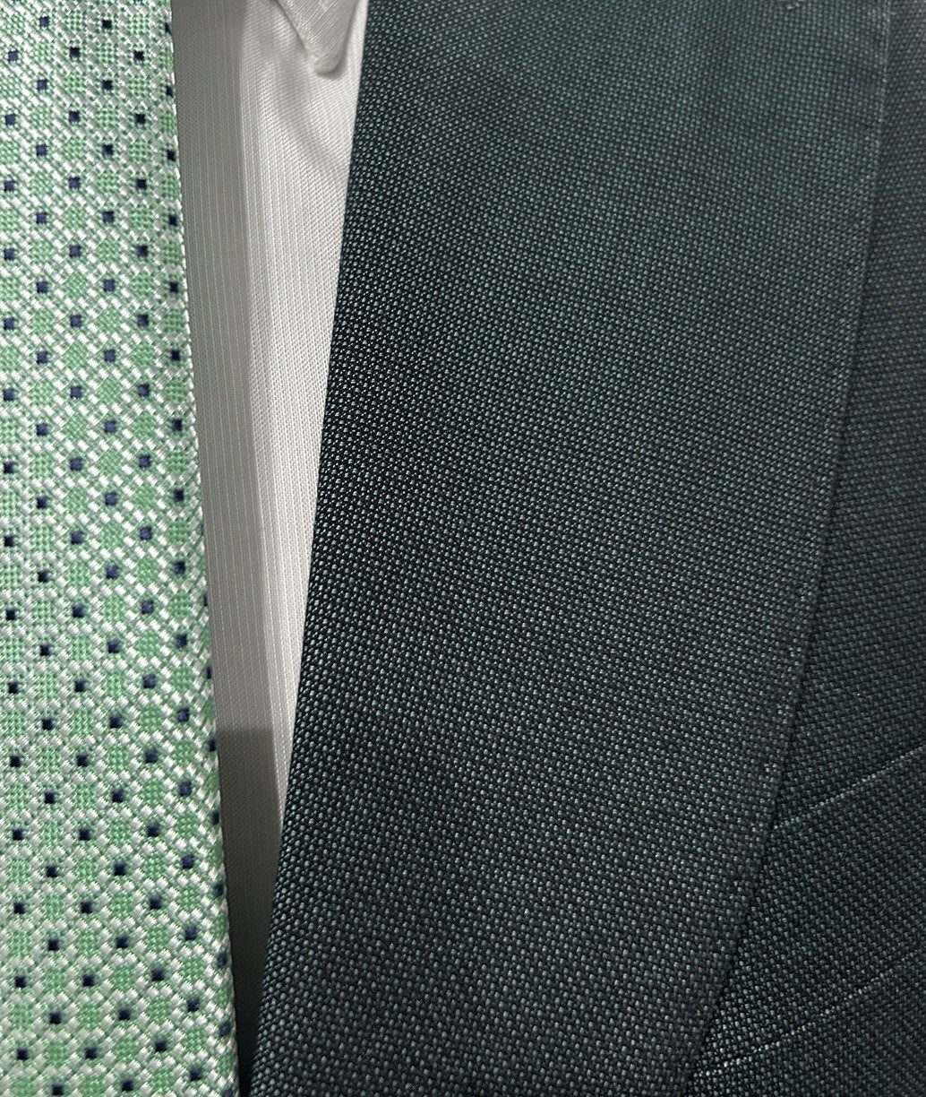 Men’s Tailored Dark Green Chicco Slim Fit Drop 7 Made In Italy Size 44 46
