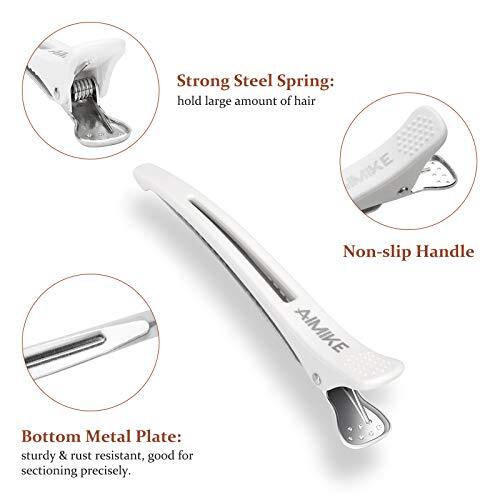 6 Pack 4.3 Inch Long Professional Hair Clips Non-Slip Hair Styling Clips