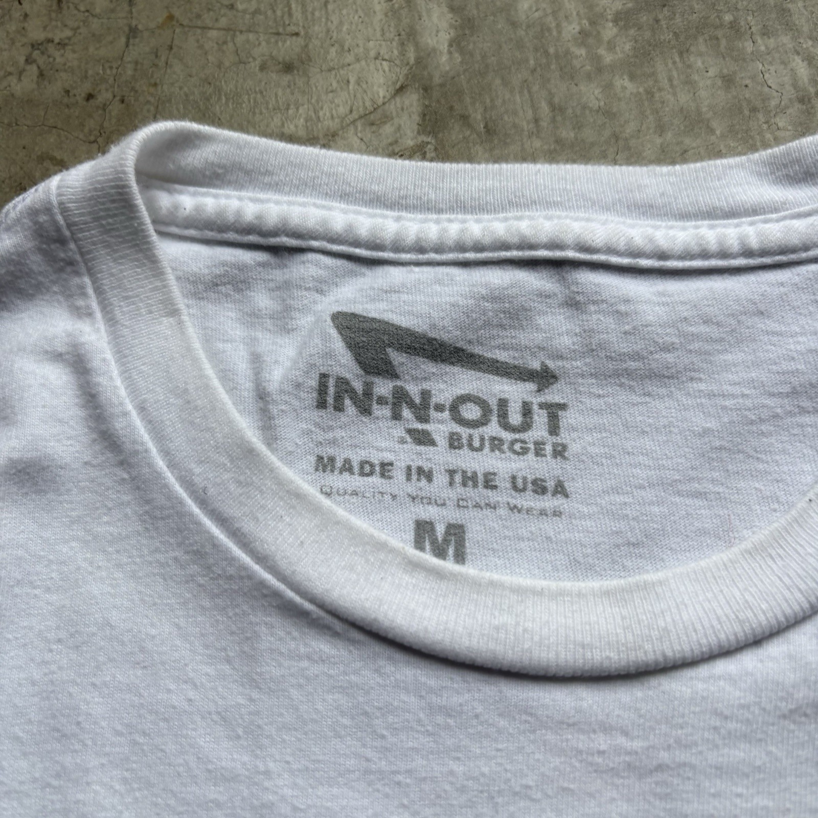 In-N-Out Burger Oregon Graphic Logo White Double-Sided Crew Neck Tee Men’s M
