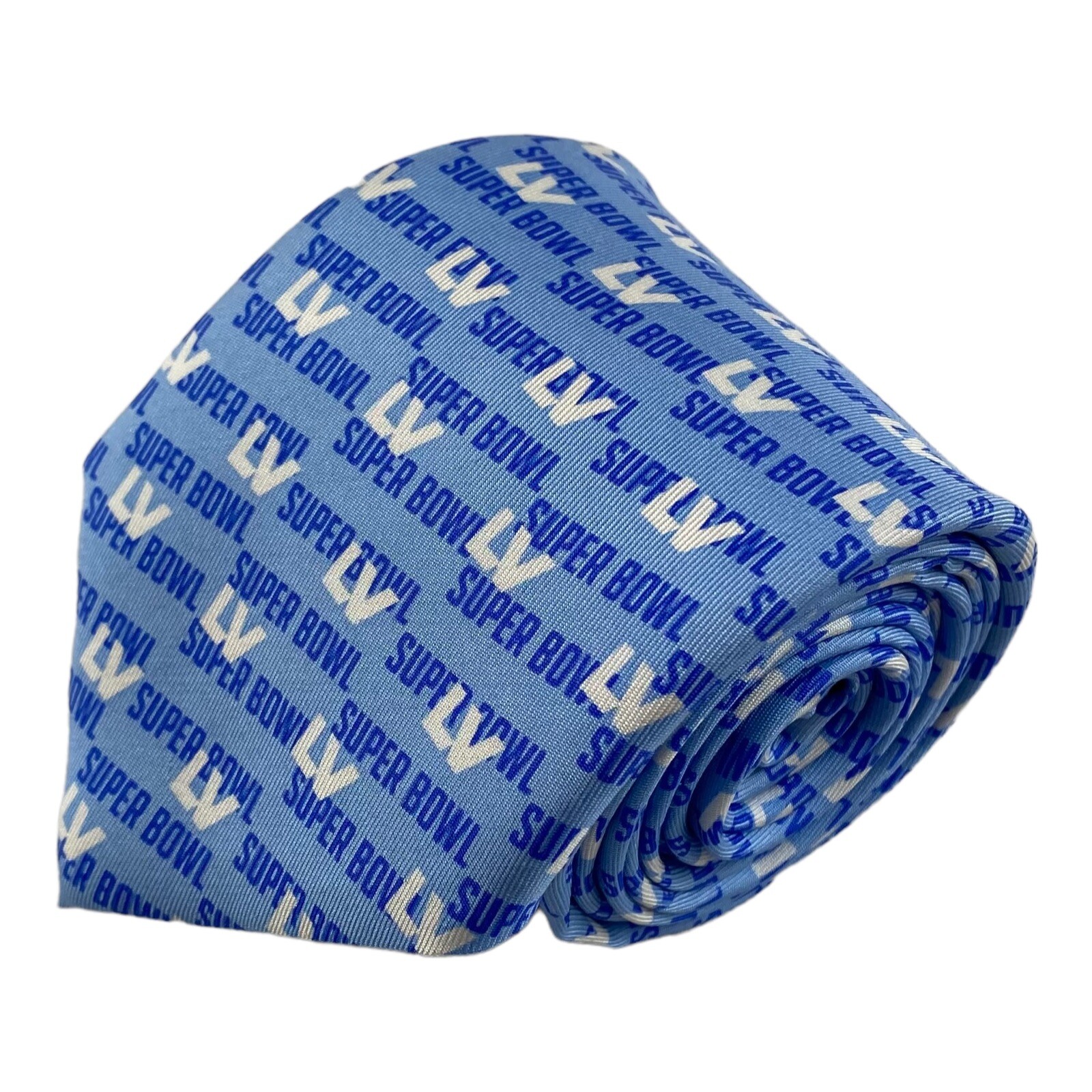 Vineyard Vines Tie NFL Super Bowl LV Football Blue 3.25 Inches LNWOT