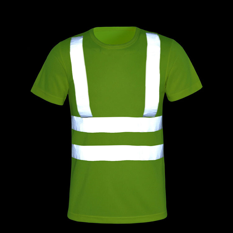 Hi Vis ANSI Class 3 Reflective Safe Orange Short Sleeve T-shirt Black Mesh Front