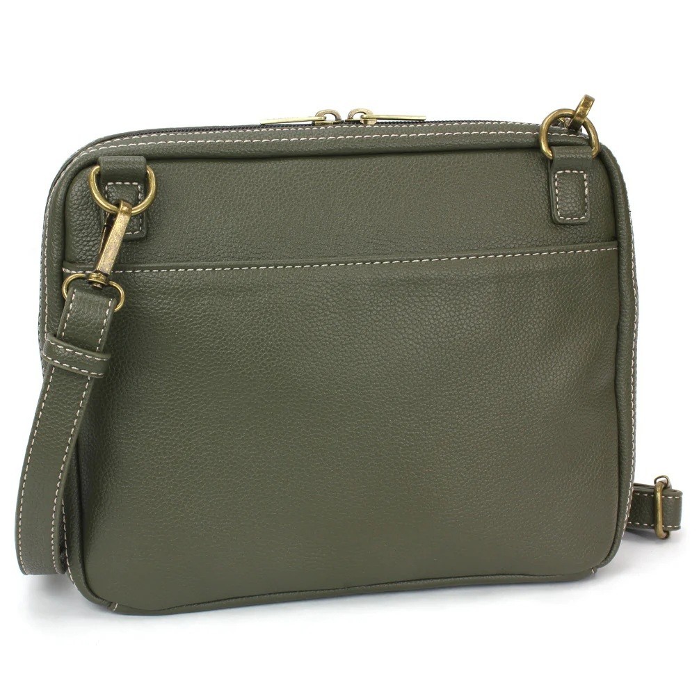 Chala LILY FROG Companion Organizer Faux Leather Crossbody Bag Green NWT