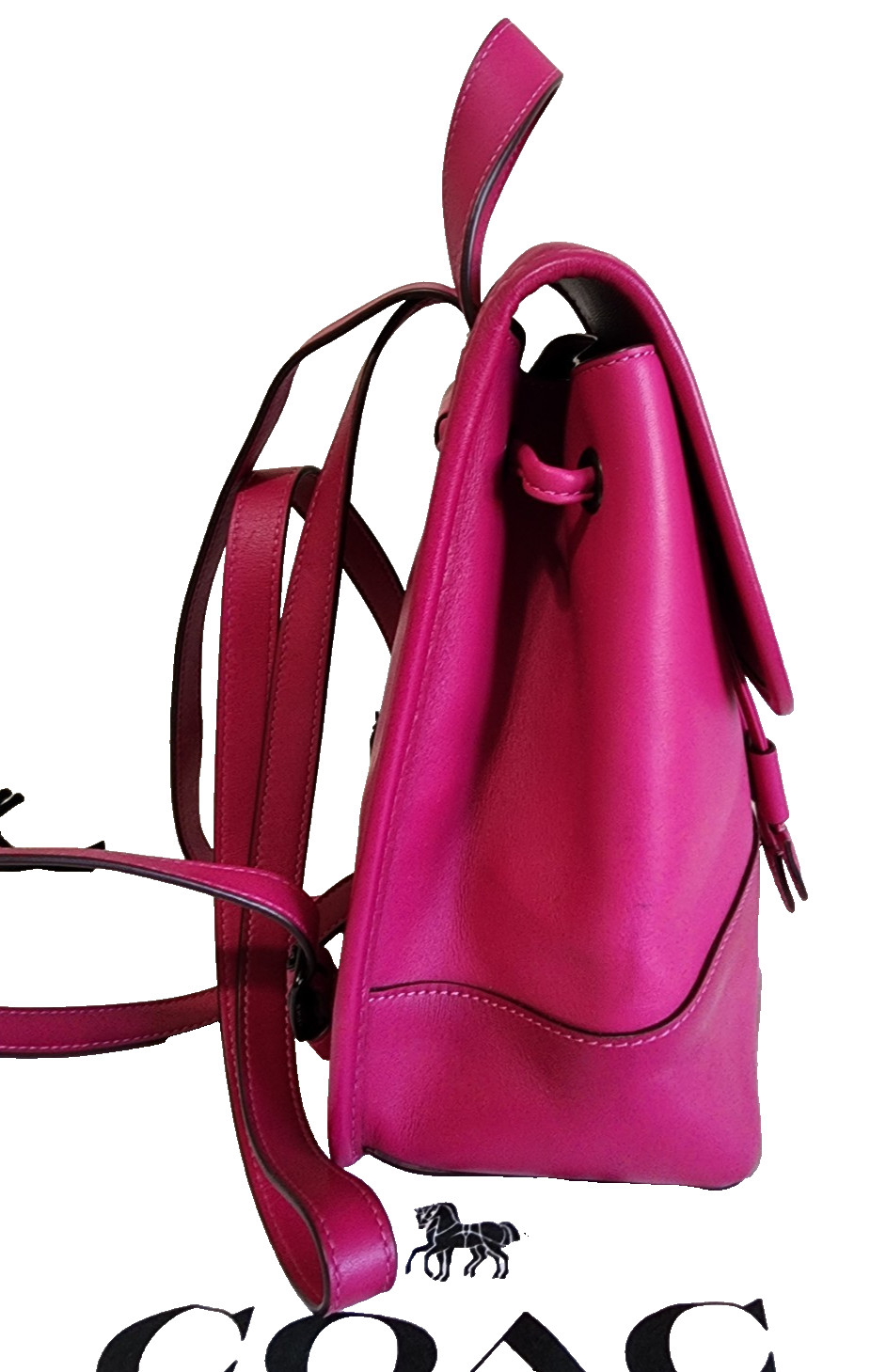 Coach Originals Mini Turn Lock Backpack Cerise (Fuchsia Pink) Leather Style 3334