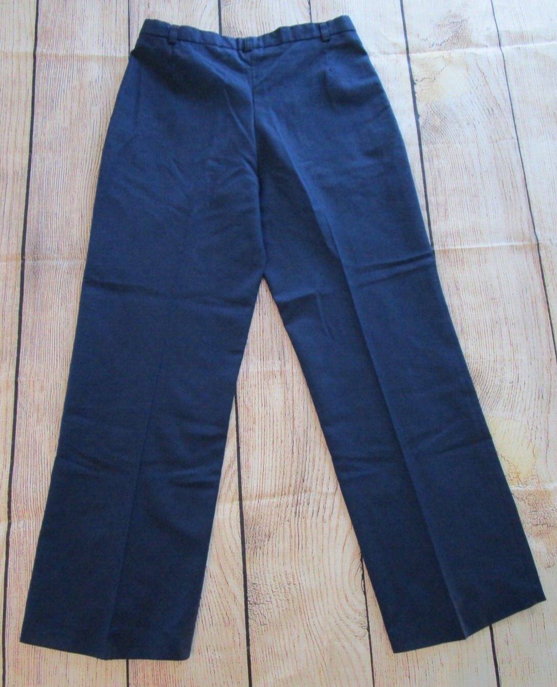 DSCP US Military Womens Blue Slacks Pants Zipper Hook Button Closure 30 x 28 1/2